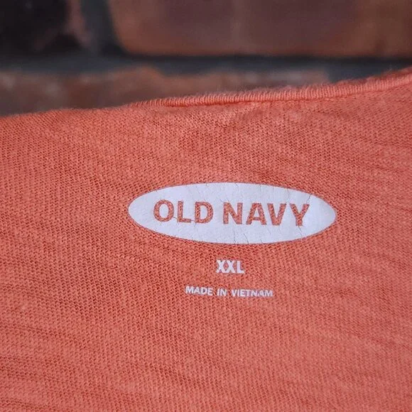 Old Navy Graphic Slub Knit 3/4 Sleeve Pocket Tee Embroidered Toucan Women's XXL - Picture 8 of 8